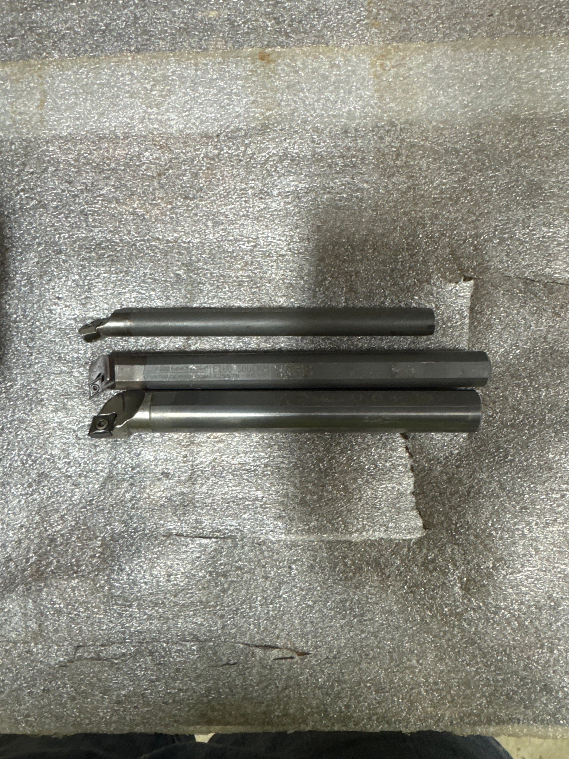 Carbide boring bars, 2 ultradex 1 Dorian