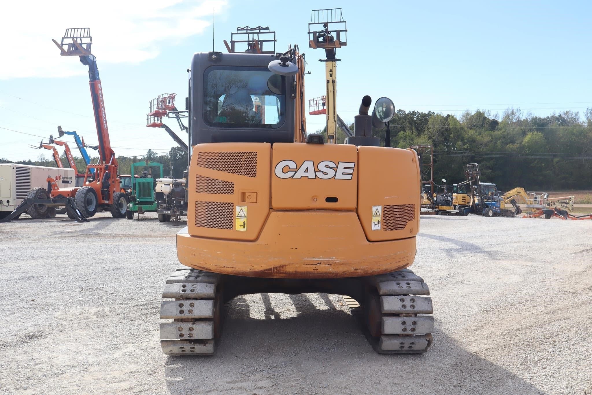 CASE CX80C WITH HYDRAULIC THUMB, SWING BOOM AND BACKFILL BLADE photo 4