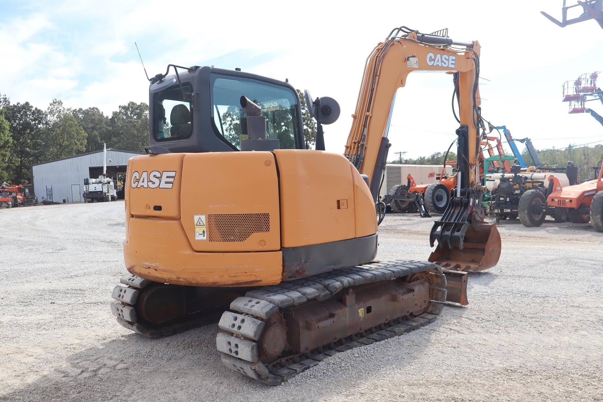 CASE CX80C WITH HYDRAULIC THUMB, SWING BOOM AND BACKFILL BLADE photo 5