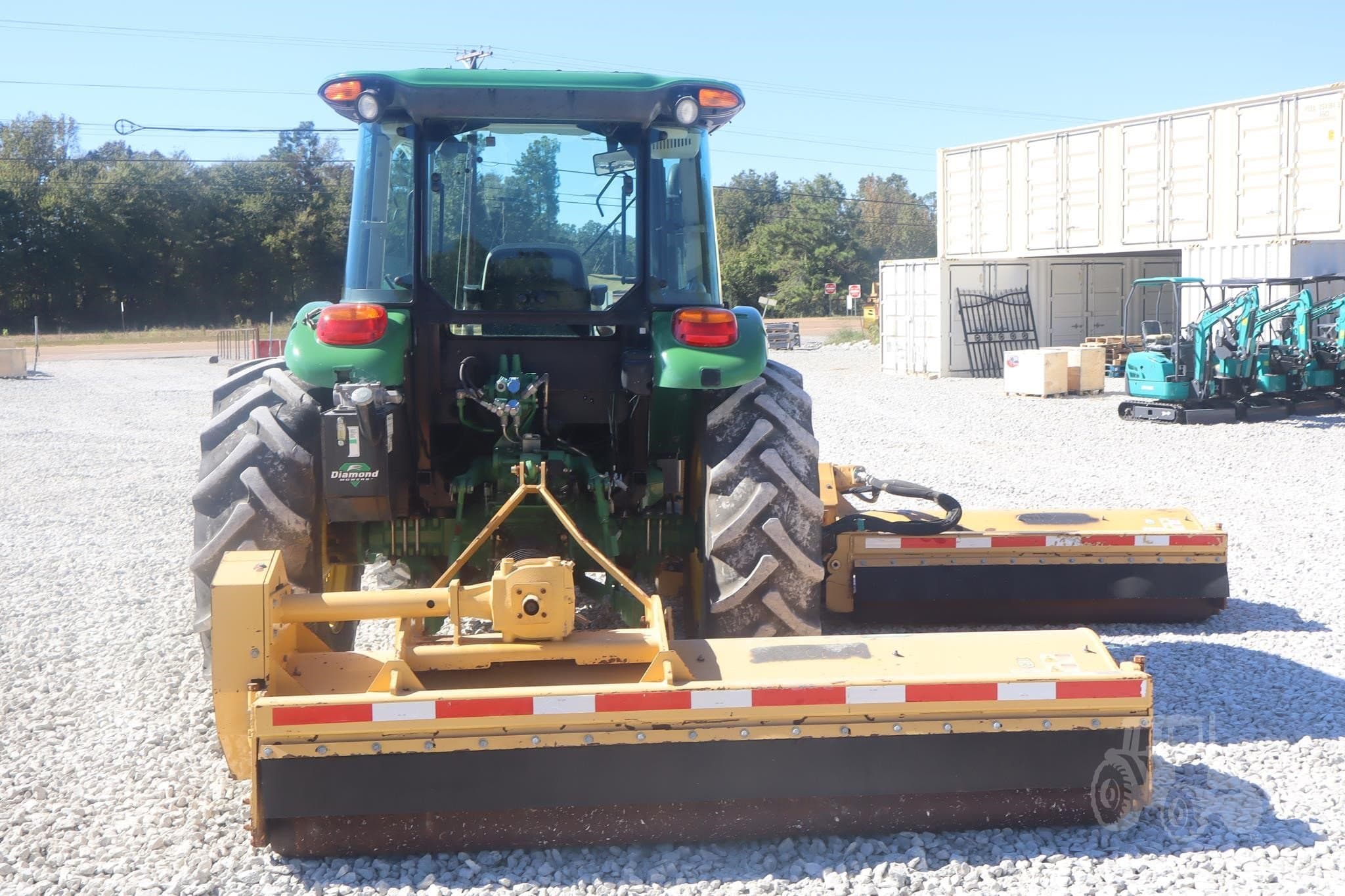460-HOUR DEERE 5100E CAB TRACTOR WITH SIDE AND REAR FLAIL MOWERS photo 4