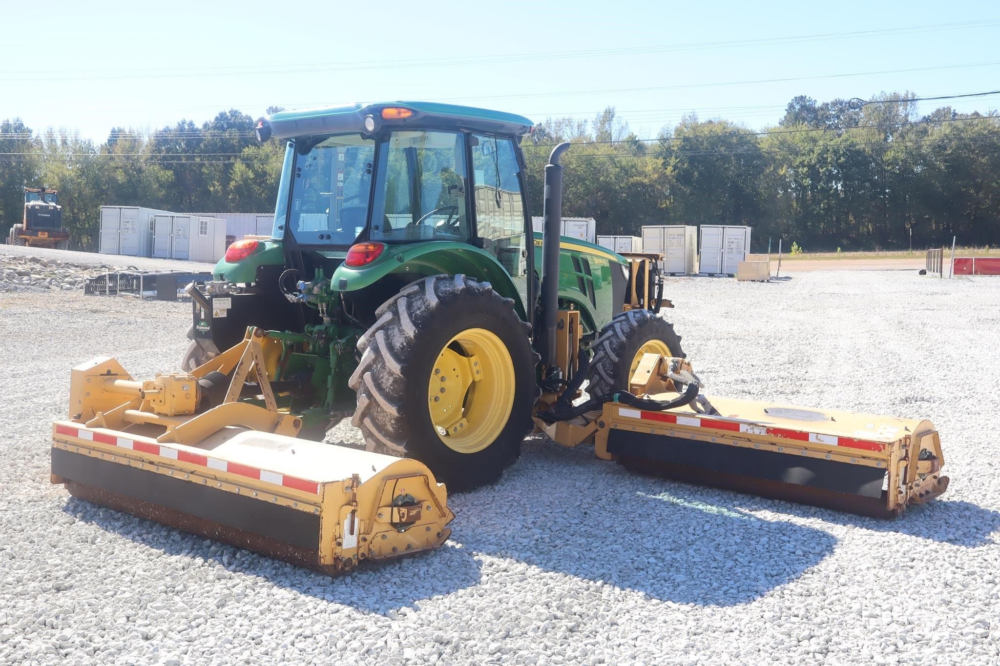 460-HOUR DEERE 5100E CAB TRACTOR WITH SIDE AND REAR FLAIL MOWERS photo 5