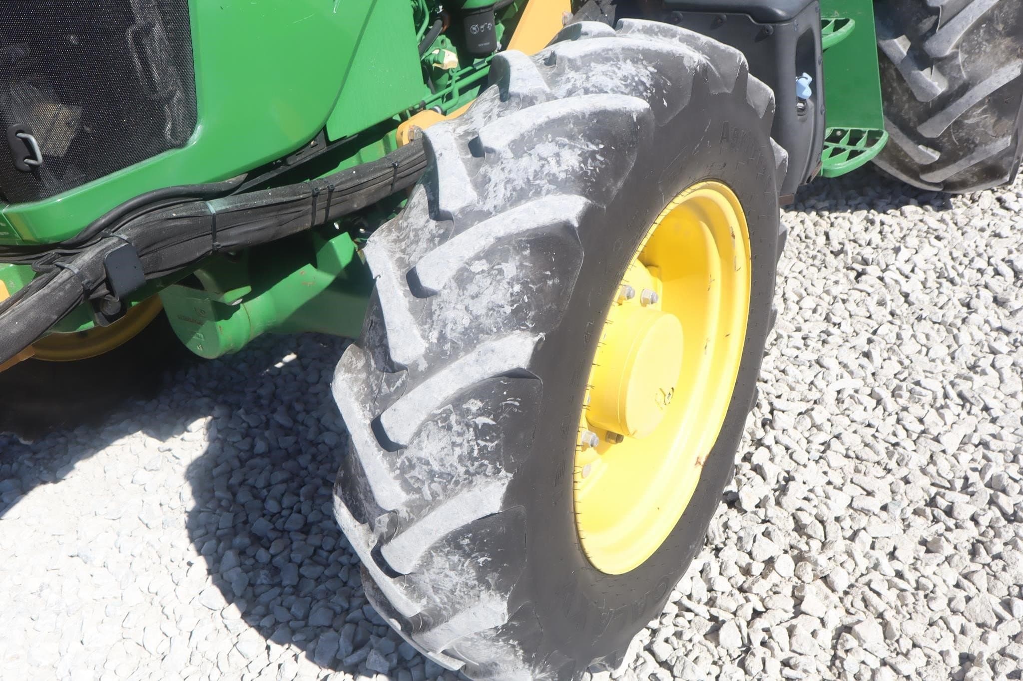 460-HOUR DEERE 5100E CAB TRACTOR WITH SIDE AND REAR FLAIL MOWERS photo 9